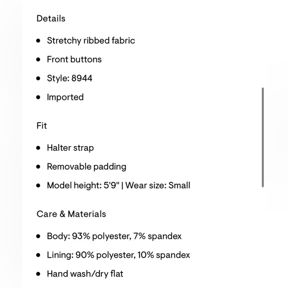 Aeropostale Ribbed Halter One-Piece Swimsuit XL - Picture 4 of 6